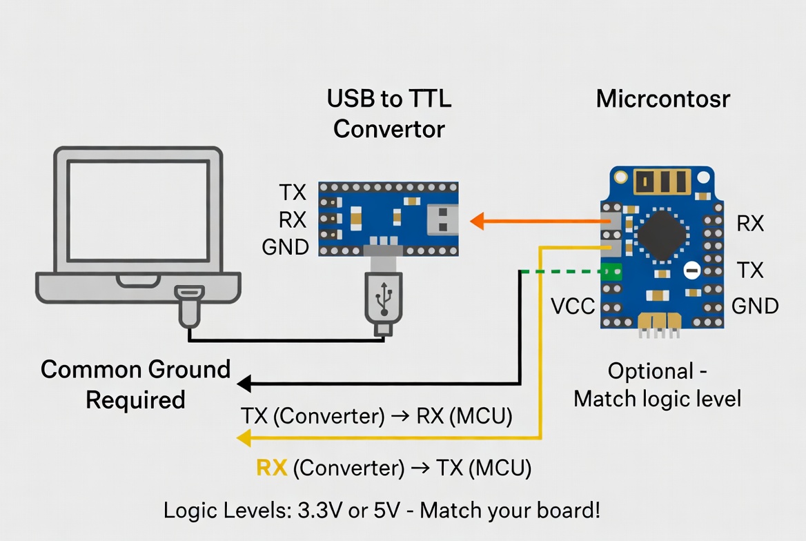 USB To TTL Wiring Overview USB To TTL Wiring Overview