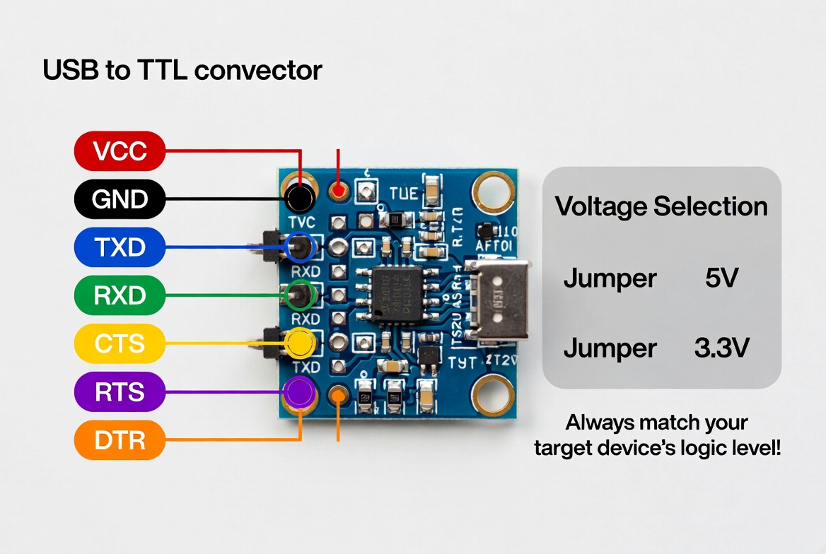 USB To TTL Pinout Detail USB To TTL Pinout Detail