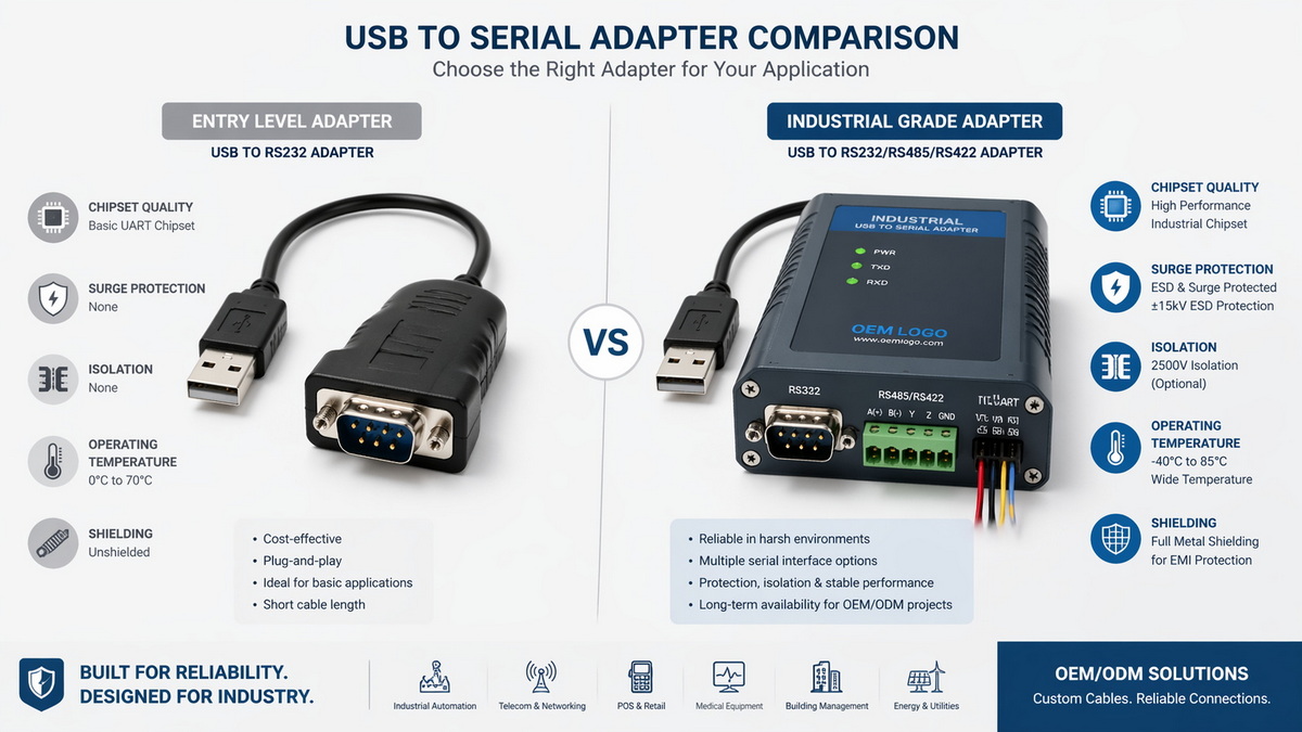 Basic And Industrial USB Serial Adapters Basic And Industrial USB Serial Adapters