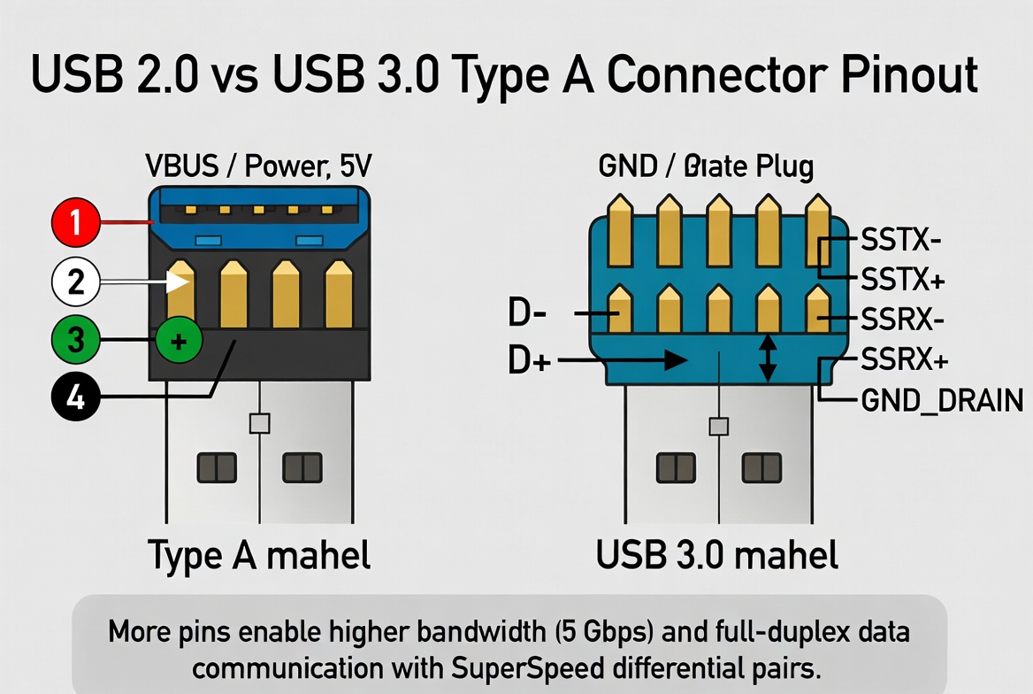 Usb Pin Layout Diagram Usb Pin Layout Diagram