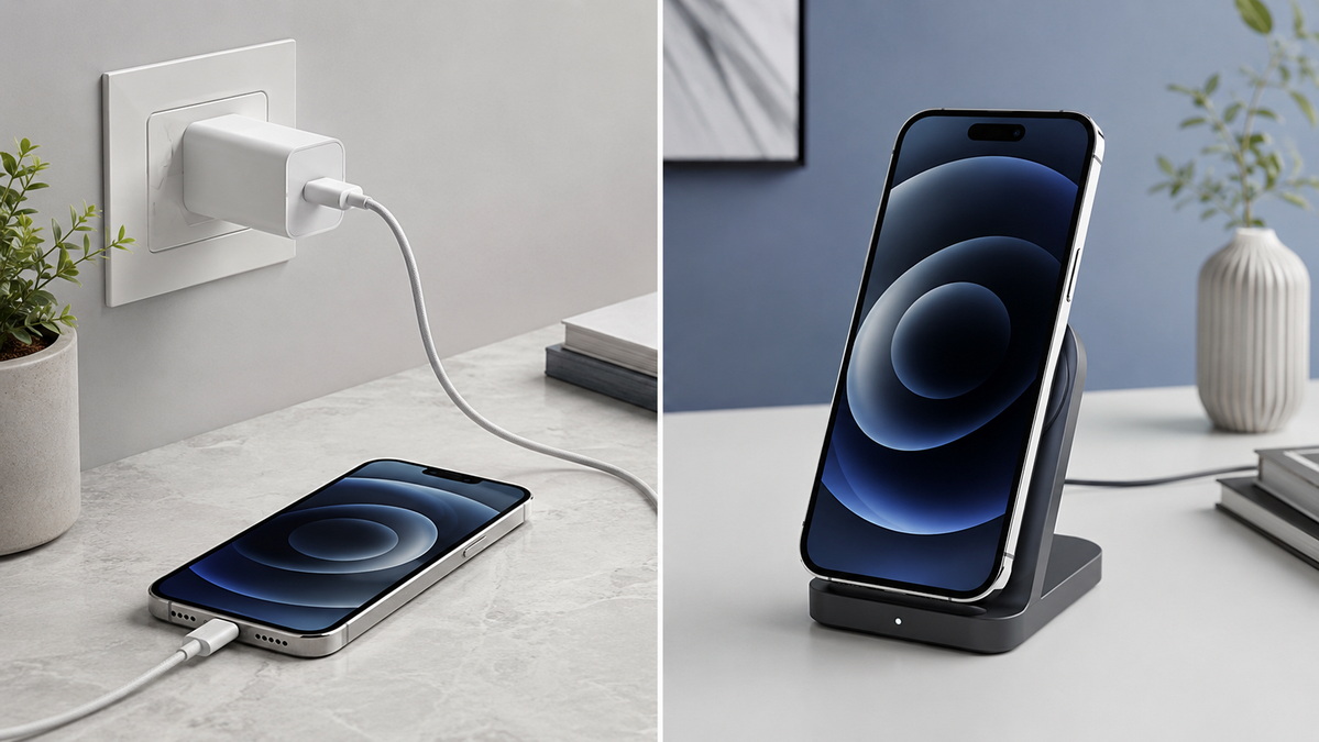 Wired And Wireless Charging Setup Wired And Wireless Charging Setup