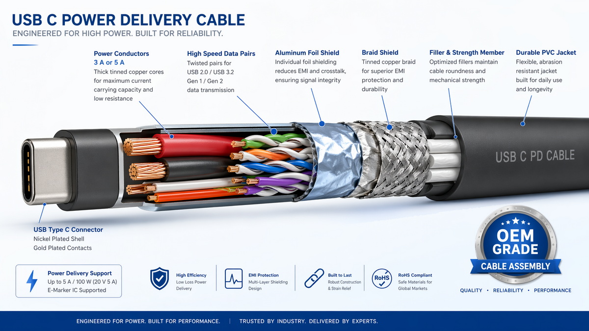 High Quality USB Cable Cross Section High Quality USB Cable Cross Section