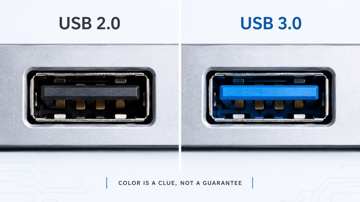 USB Port Color Comparison USB Port Color Comparison