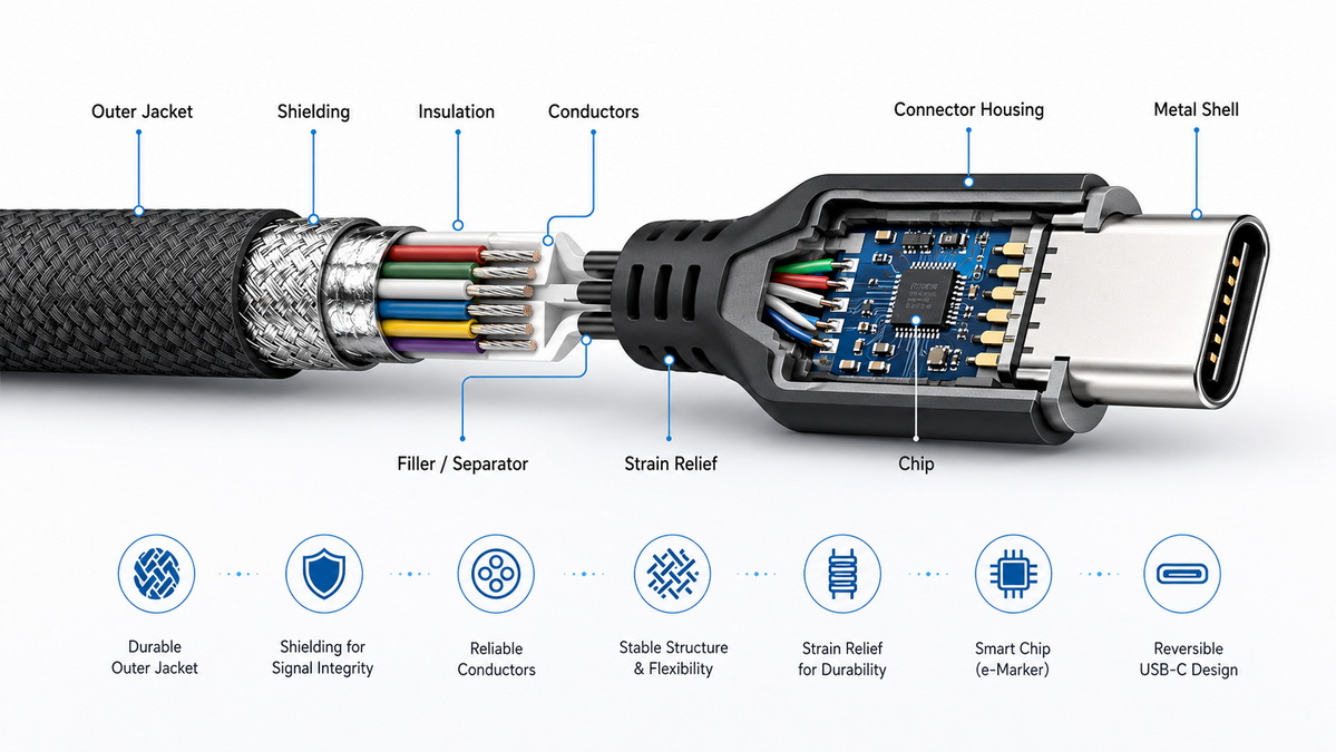 USB C Cable Internal Structure USB C Cable Internal Structure
