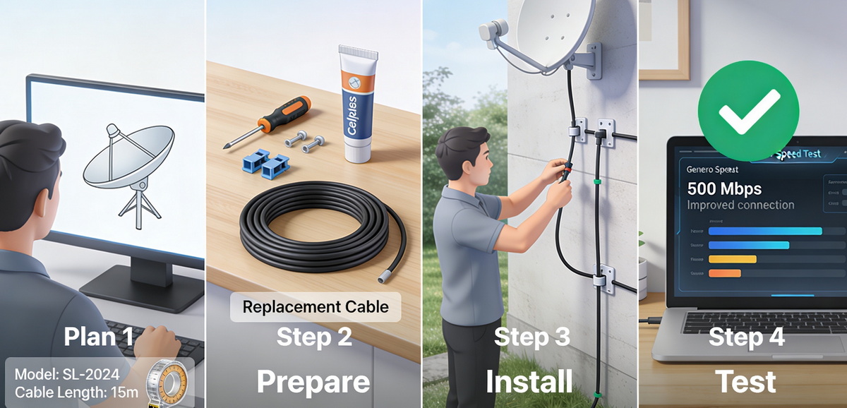 Starlink Cable Replacement Step By Step Image description Starlink Cable Replacement Step By Step Image description