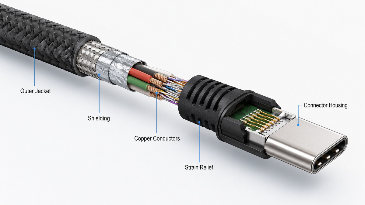 USB C Cable Structure Diagram USB C Cable Structure Diagram