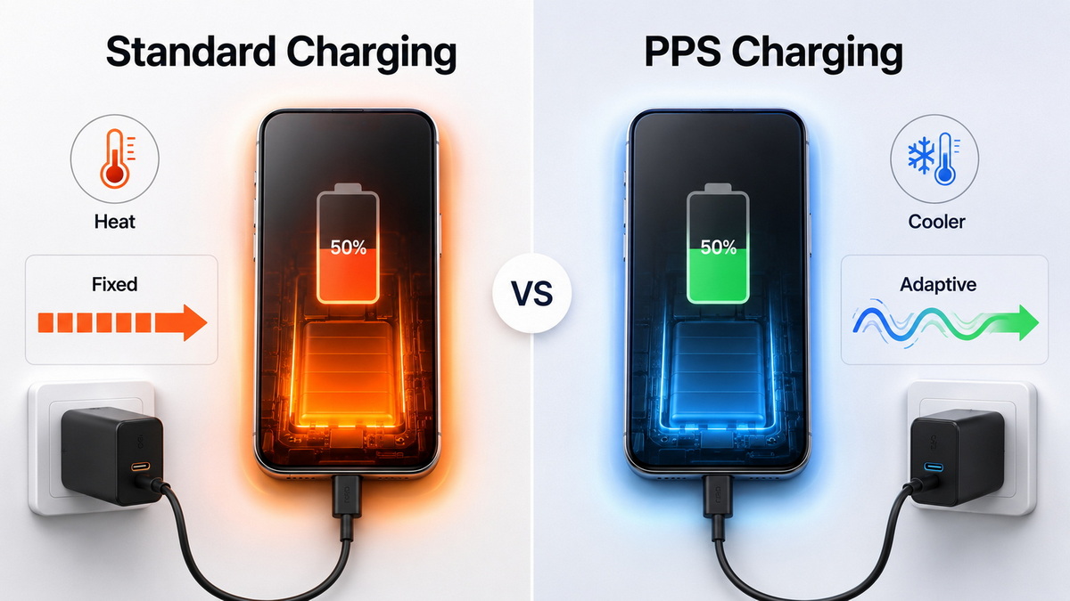 PPS Vs Standard Charging PPS versus carregamento padrão