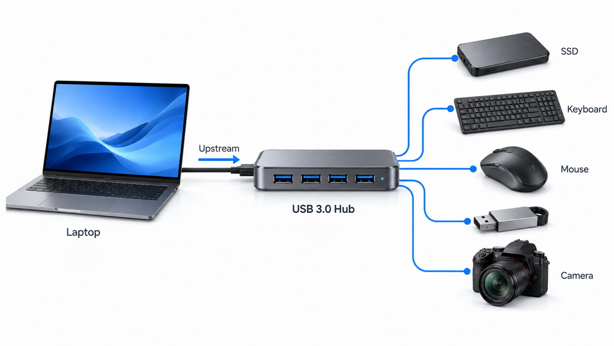 USB 3.0 Hub Data Flow Diagram USB 3.0 Hub Data Flow Diagram