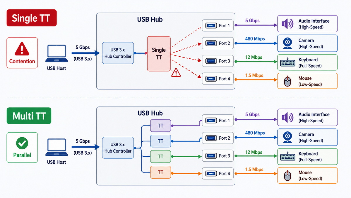 Multi TT USB Hub Performance Diagram Multi TT USB Hub Performance Diagram
