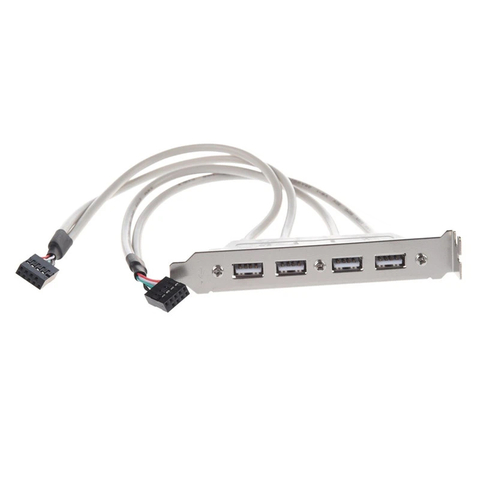 USB 2.0 9Pin 2 Port To 4 Port Motherboard USB Extension Cable