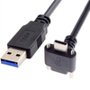 Type-C Dual Screw Locking Down Up Angled To Standard USB3.0 Data Cable