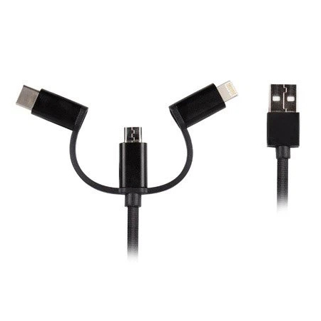 3in1 Cable USB-C 2.0 Black
