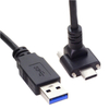 Type-C Dual Screw Locking Down Up Angled To Standard USB3.0 Data Cable