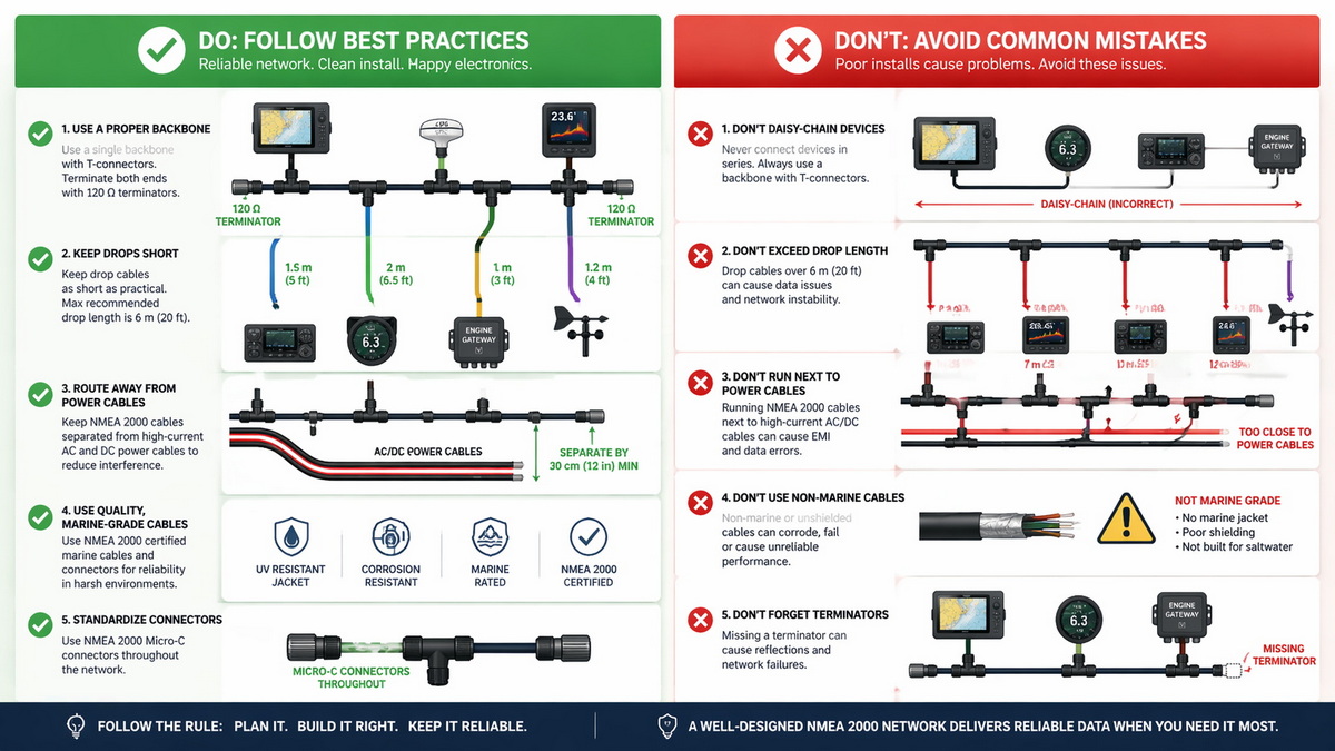 NMEA 2000 Cable Do And Donts