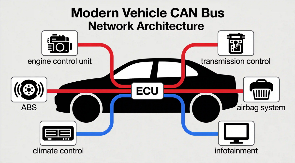 Vehicle CAN Bus Network Architecture