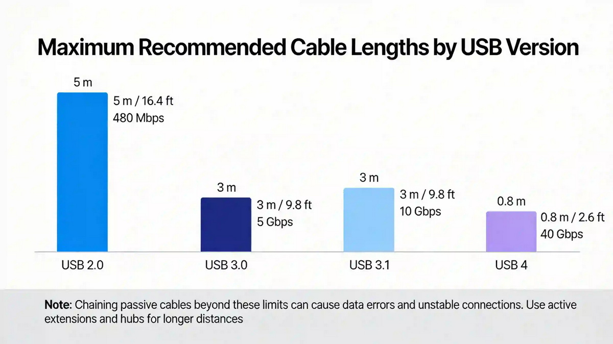 Usb Length Limits Infographic
