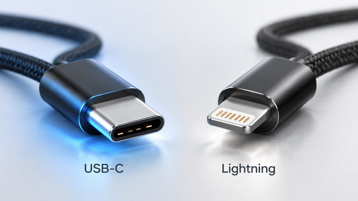 USB C And Lightning Connector Comparison