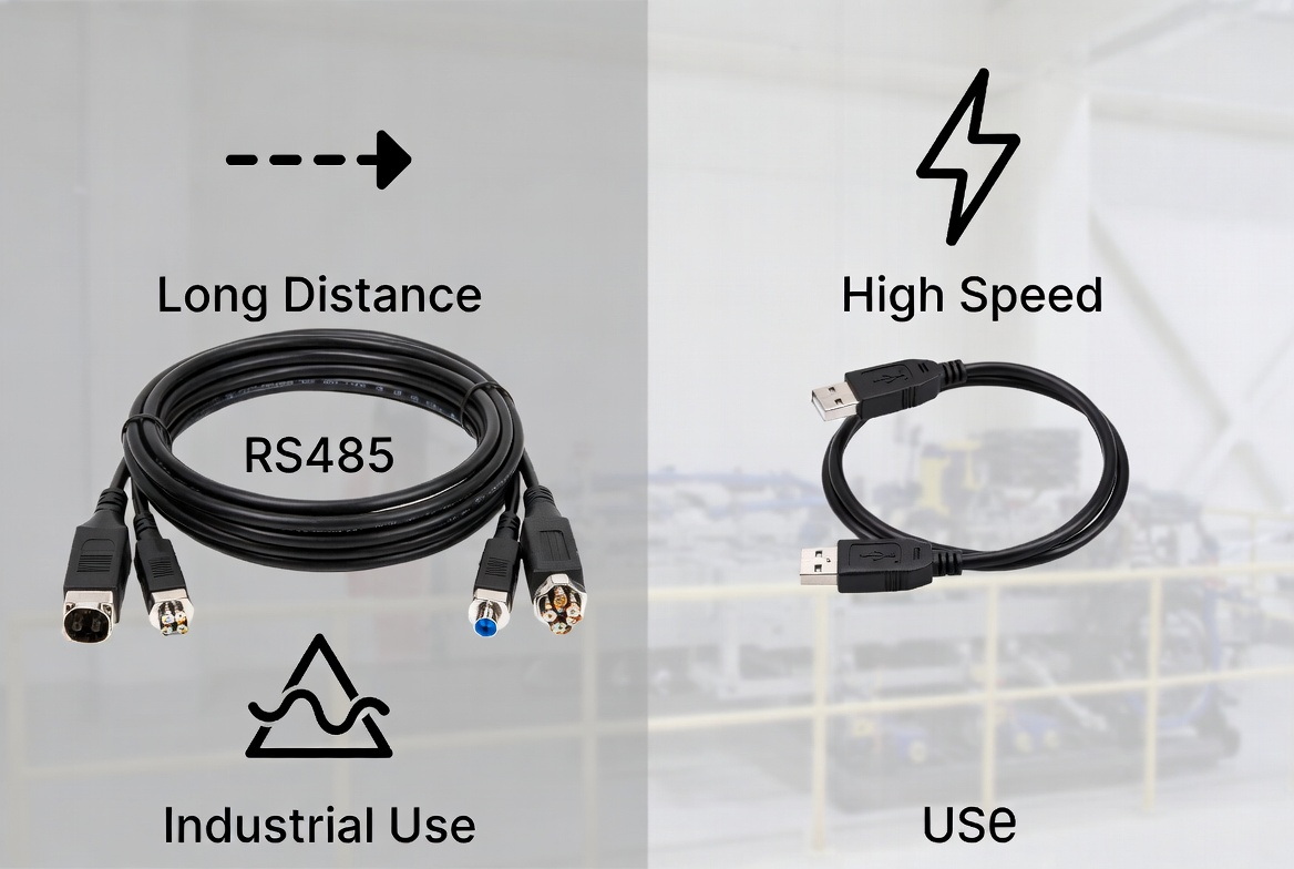 RS485 versus USB-vergelijking