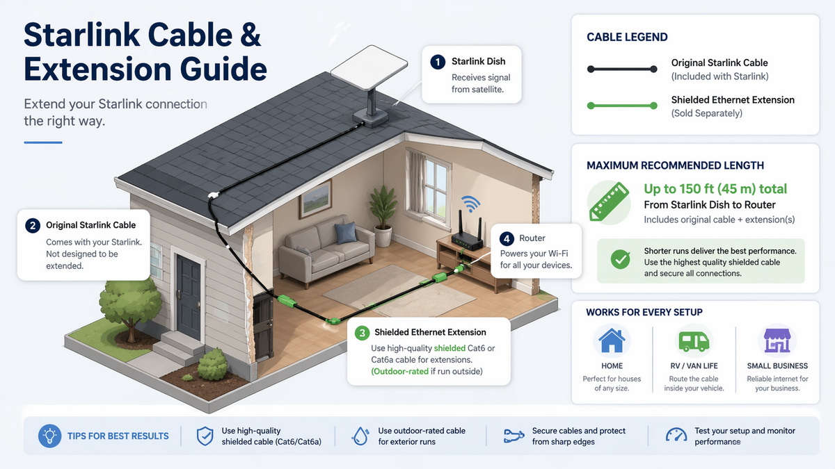 Can Starlink Cables Be Extended Safely? A Field Engineer's Guide