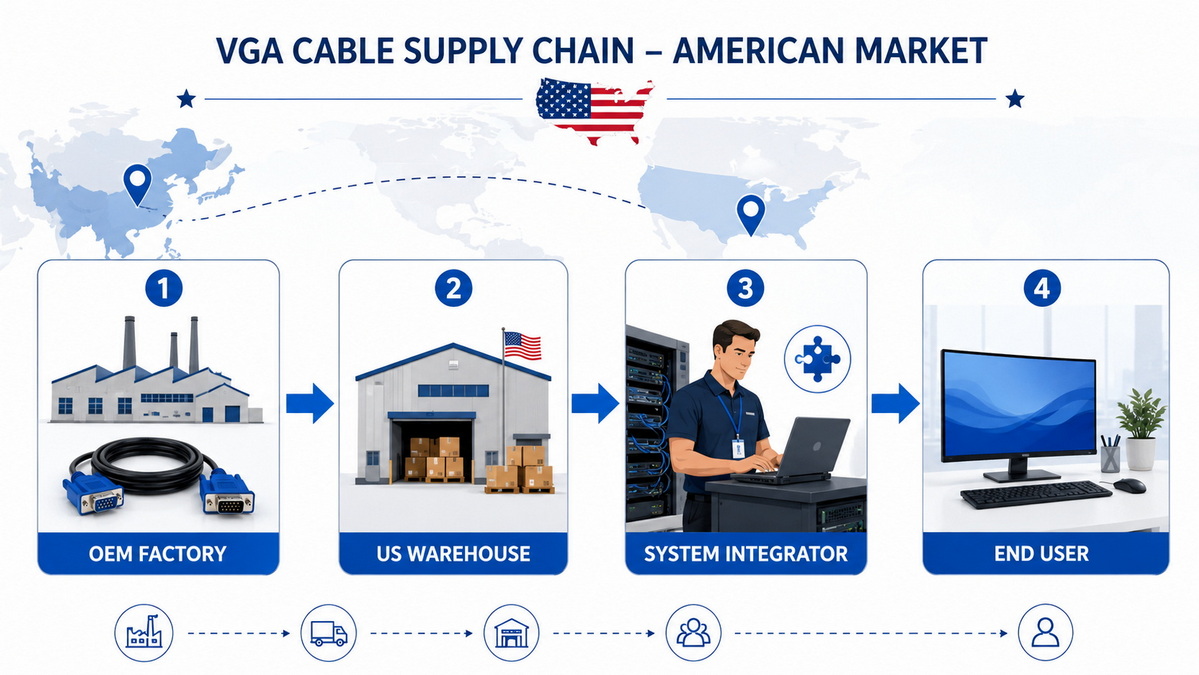 VGA-toeleveringsketen in Amerika