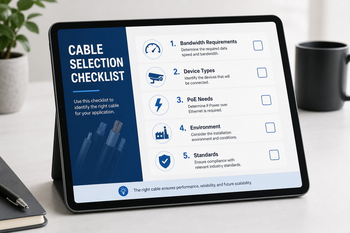 Ethernet Cable Selection Checklist