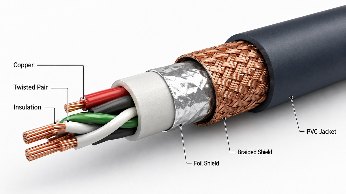 USB Cable Shielding Structure