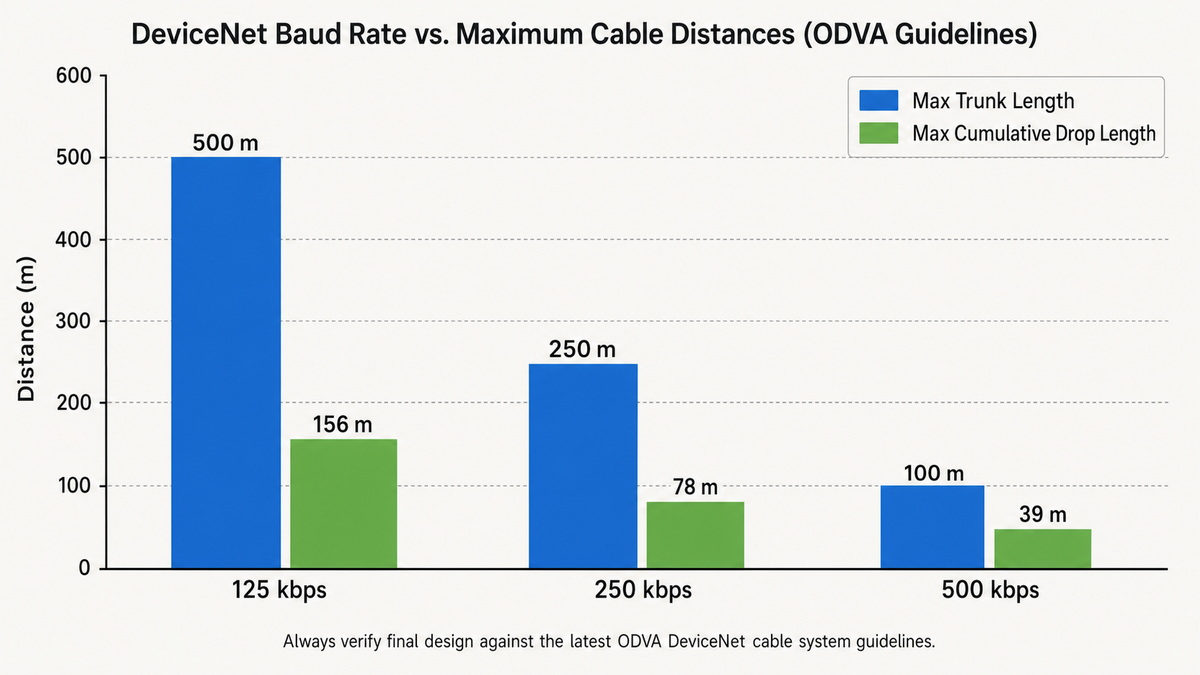 DeviceNet Baud Rate Length Chart