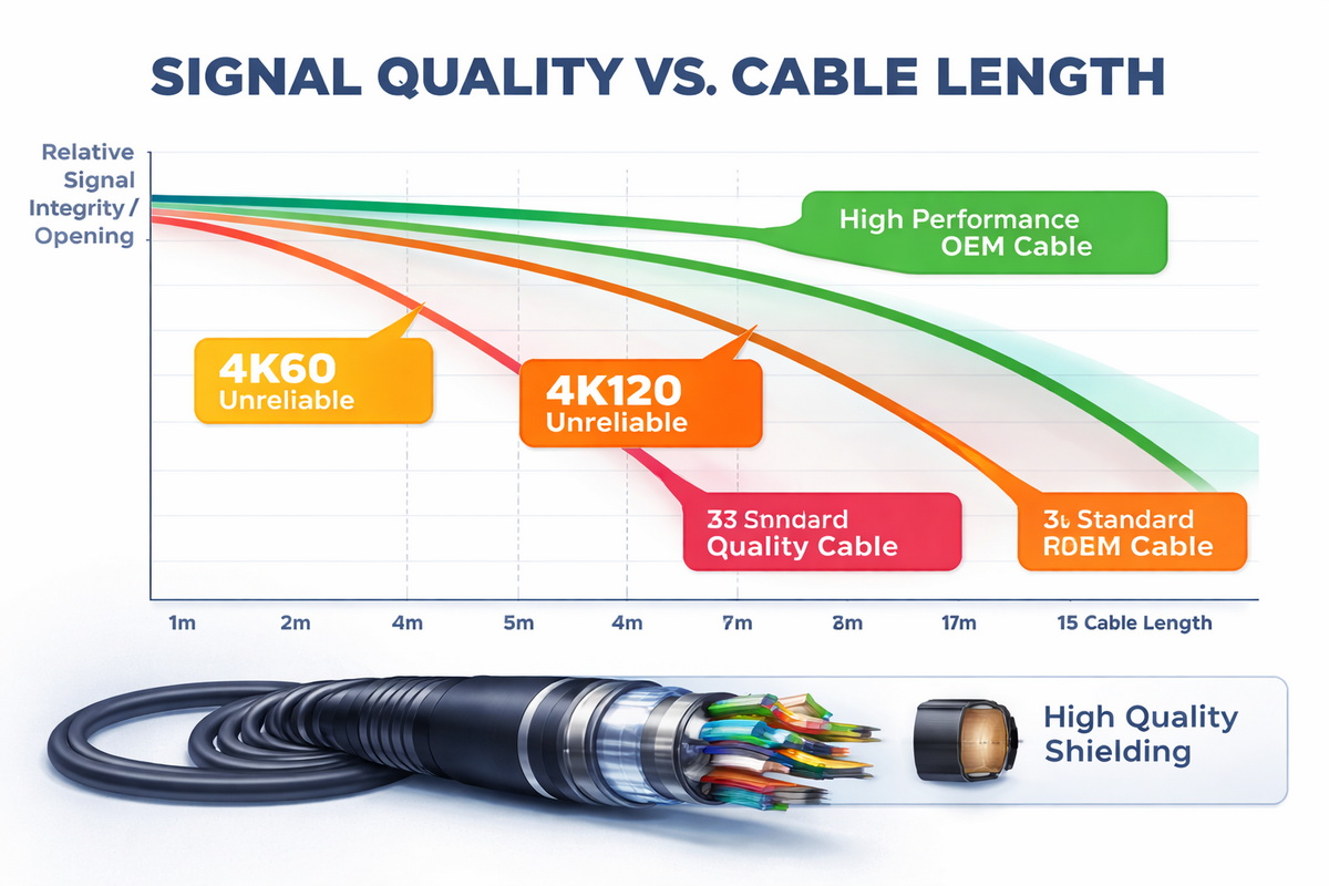 HDMI Cable Length And Signal Quality Curve