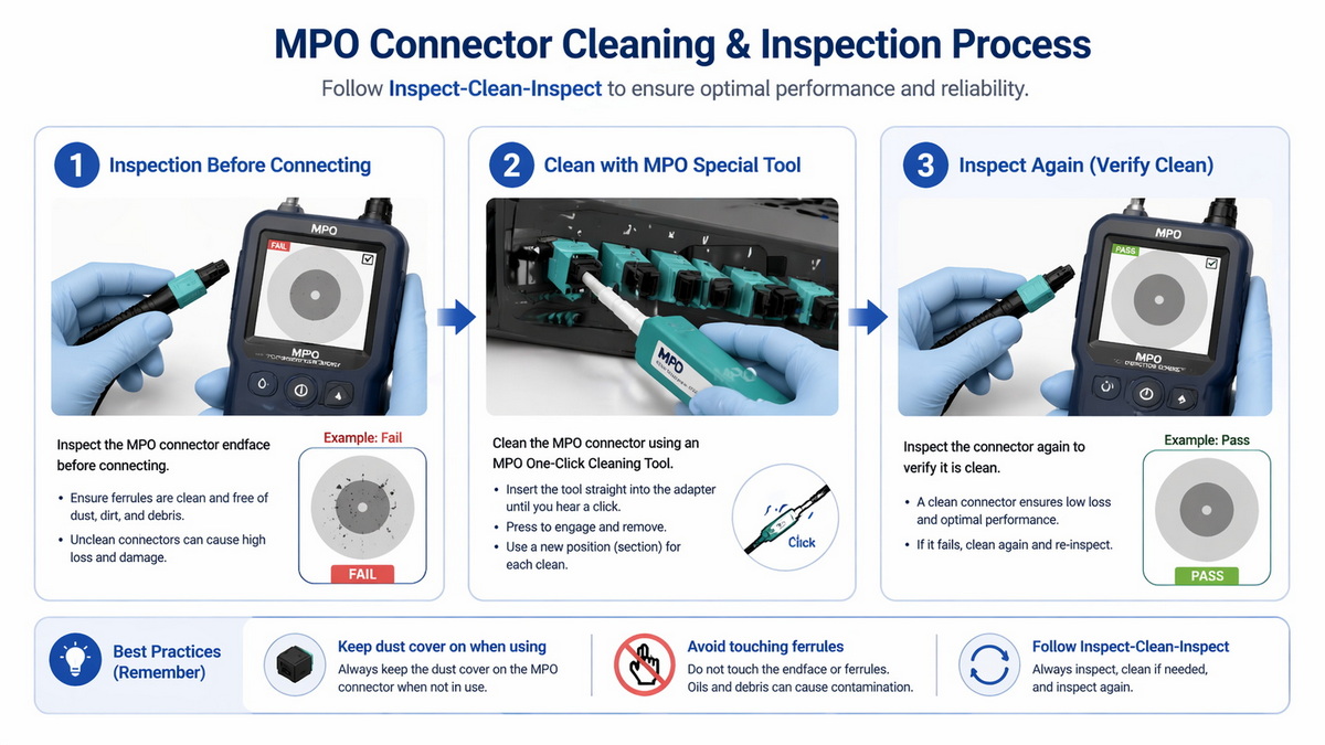MPO Cleaning and Inspection Best Practices
