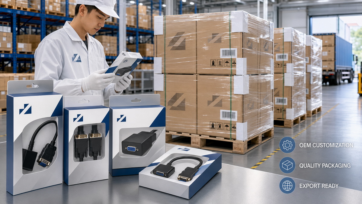 OEM VGA Adapter Packaging And Shipping