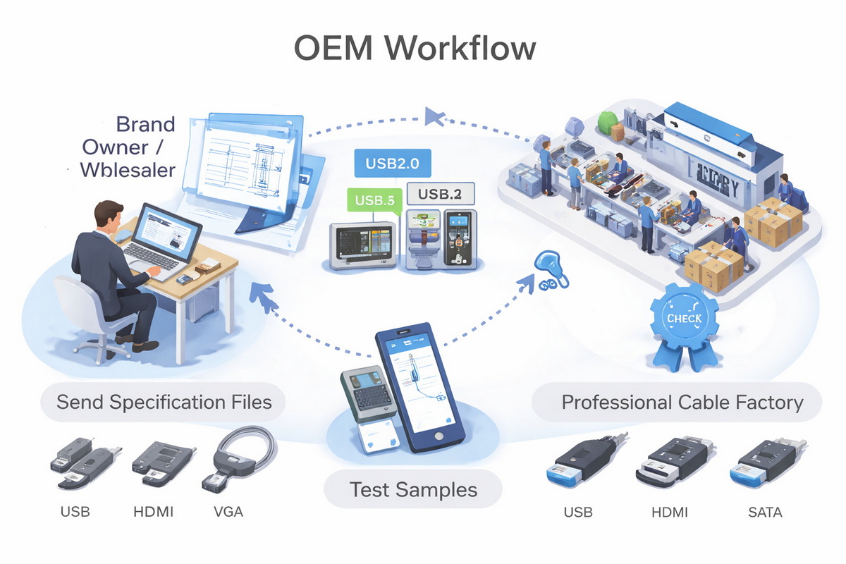 B2B USB Cable OEM Workflow