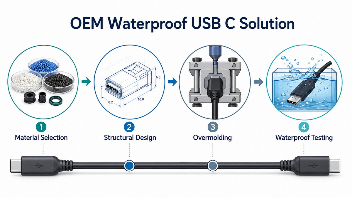 Waterproof USB C OEM Solution Flow
