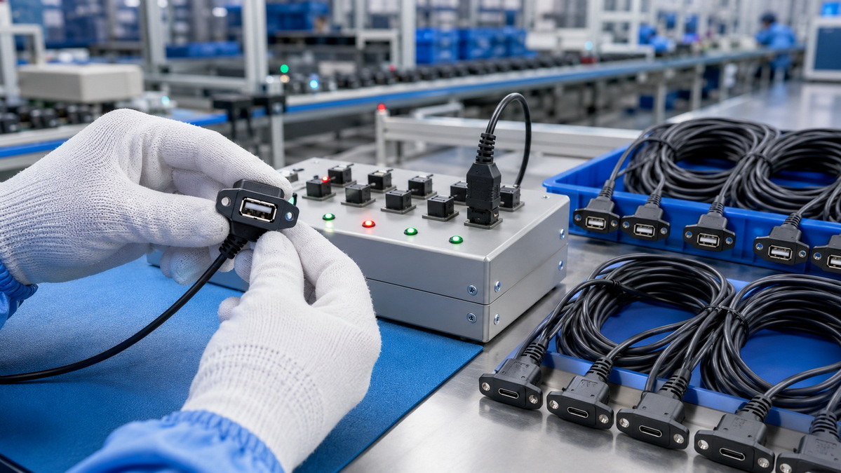USB Cable Factory Quality Inspection