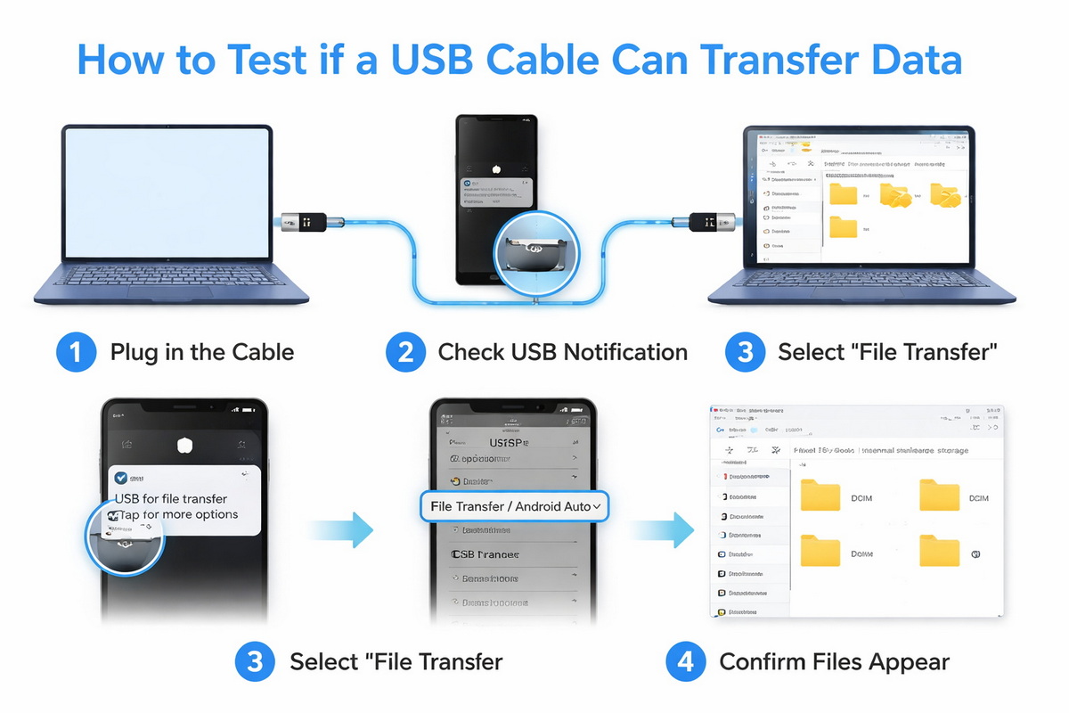 USB Cable File Transfer Step By Step