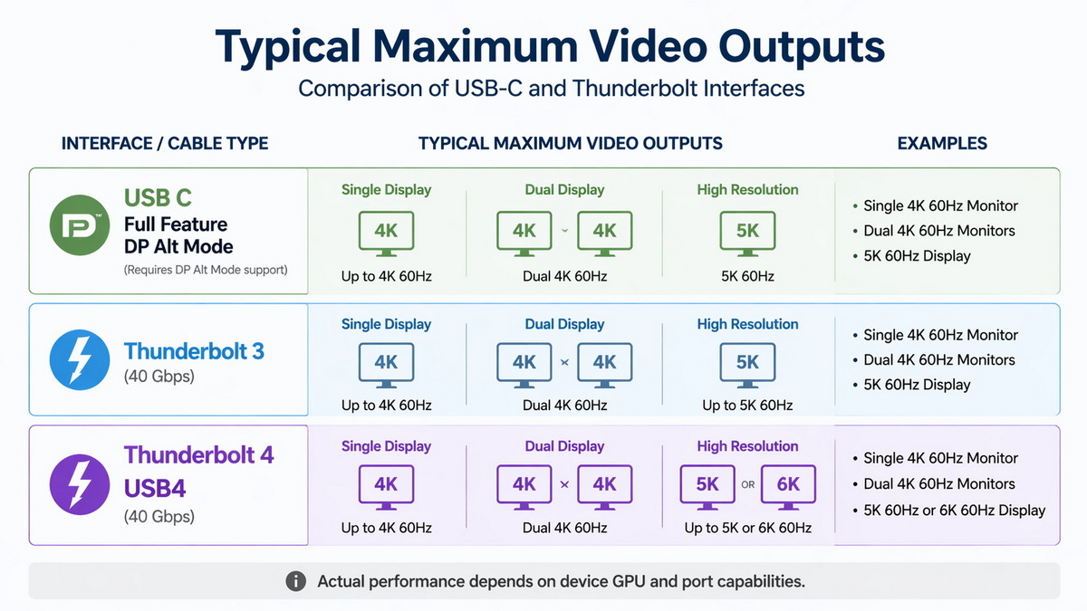 USB C Video Resolution Chart