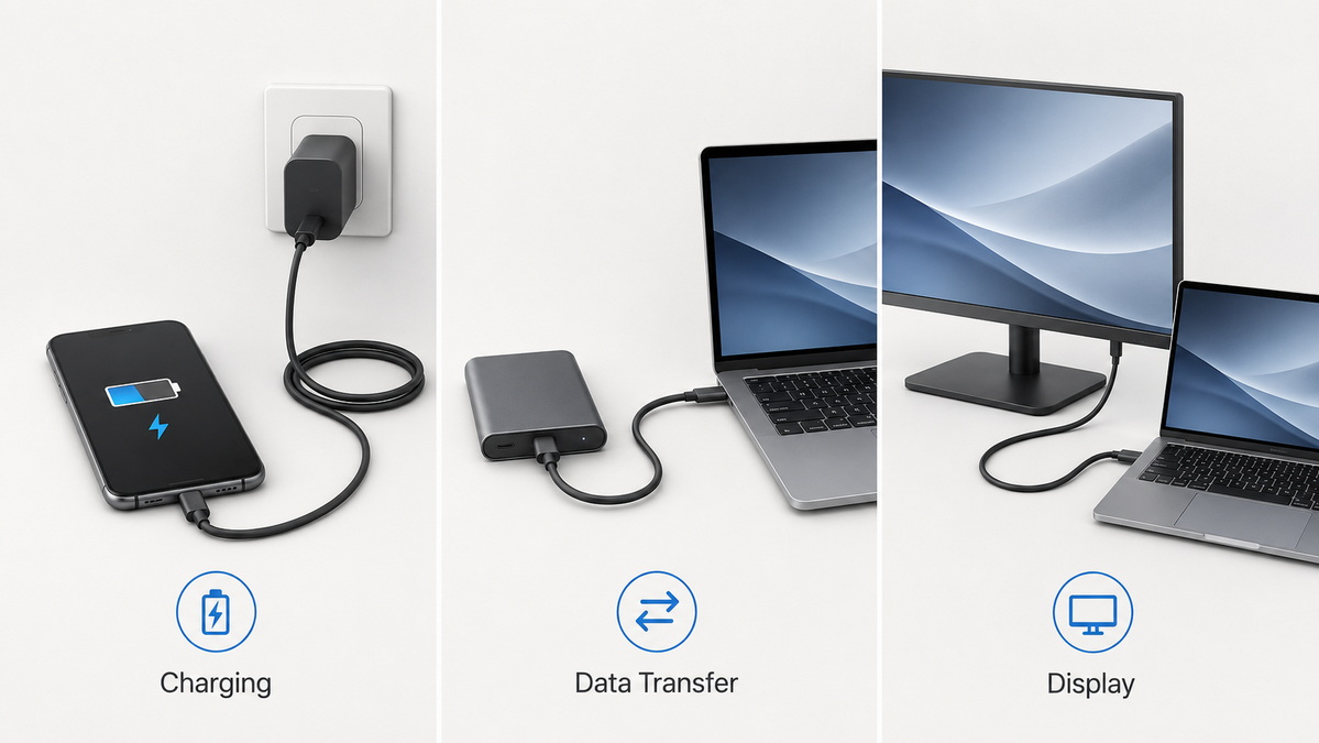 USB C Cable Charging And Data Differences